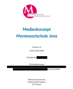 Henning Kläfker war 2020 Teil der Ausarbeitungs-AG des Medienkonzepts für die Montessorischule Jena